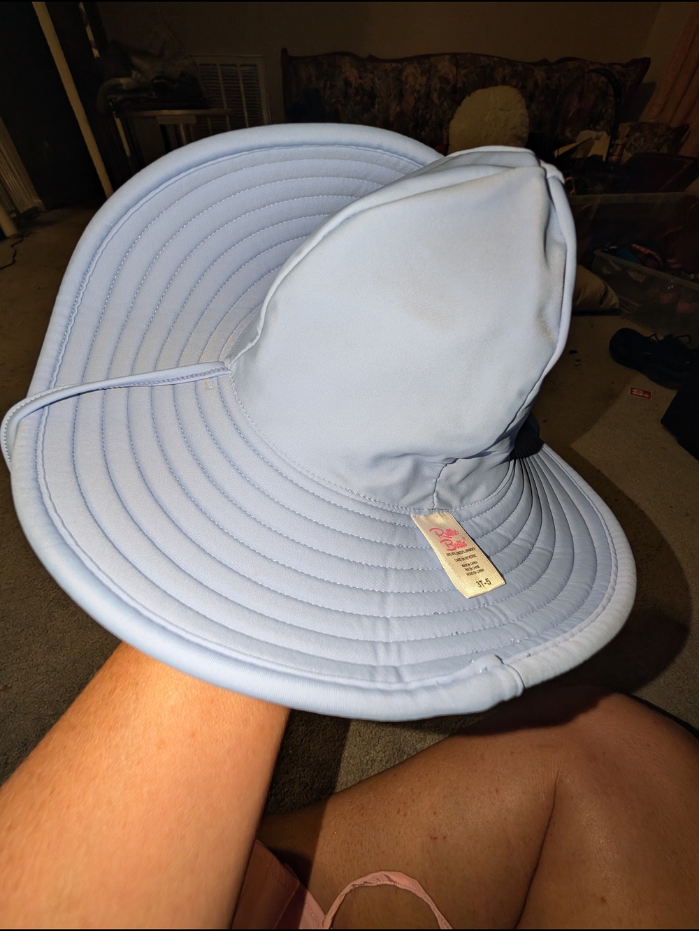 Ruffle Butts Wide Brim Swim/Sun Hat, 3T-5. Tropical breeze.